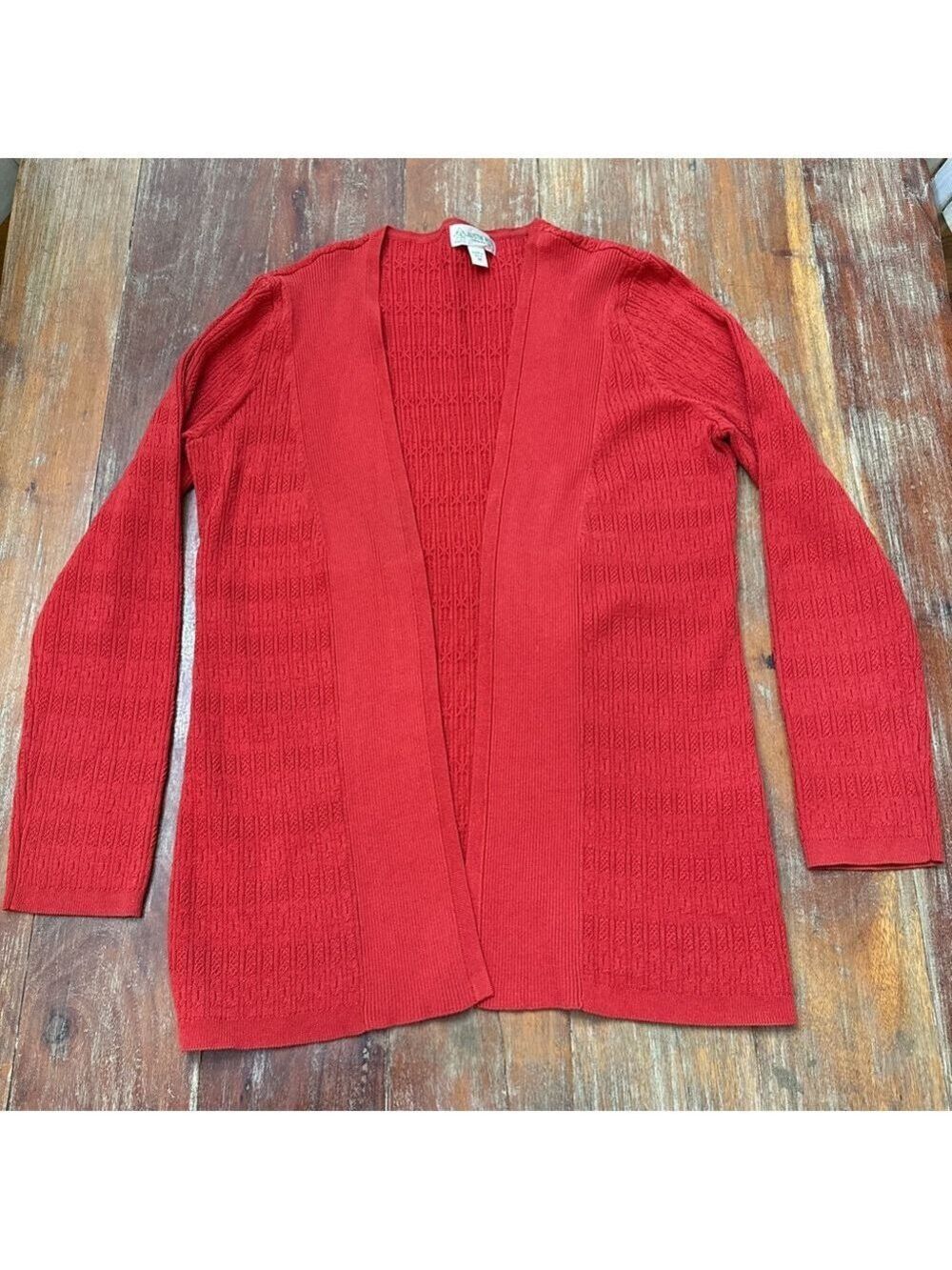 Austin Reed Red Silk Blend Vintage Cardigan Sweater Medium